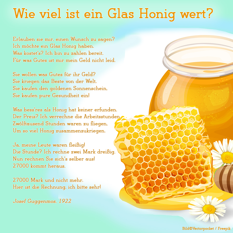 Gedicht Was kostet ein Glas Honig